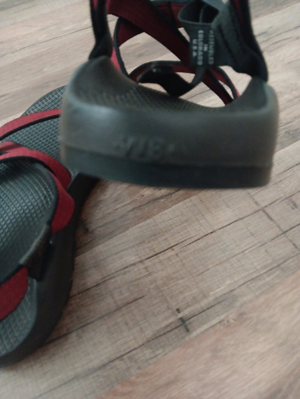 Chaco Red and Black Z/Cloud Sandals - Picture 3 of 4